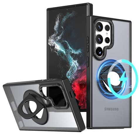 ANNGELAS for Samsung Galaxy S24 Ultra Mag-Safe Case with Kickstand