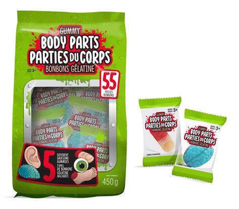 Gummy Shaped Body Parts Variety Pack Multi Coloured 55 Pk Candy For