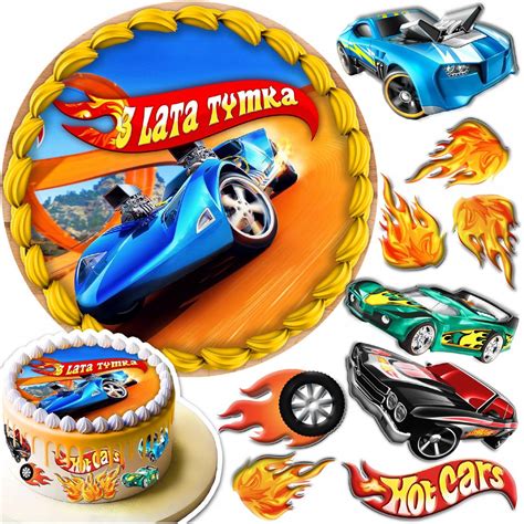 Mega Zestaw Op Atek Na Tort Hot Cars Wheels Auta Samochody Tortowy Wzory Erli Pl