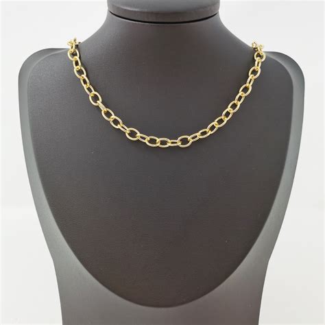 24k Gold Filled Paperclip Chain By Yard Gold Filled Oval Link Etsy