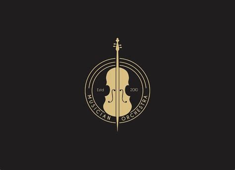 Premium Vector Violin Viola Orchestra Logo Design Template