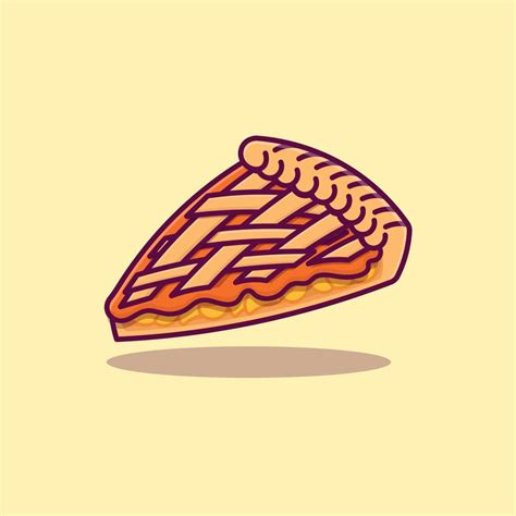 Slice of traditional dessert apple pie vector 15734847 Vector Art at ...