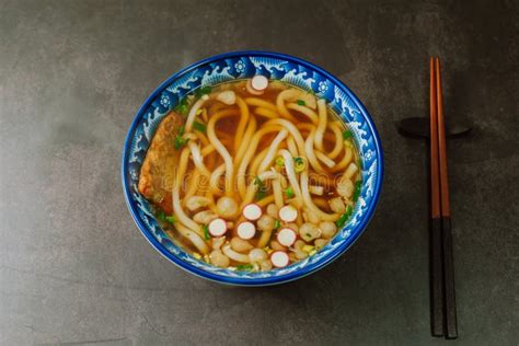 Eomuk Udon, Japanese Fish Cake Skewers Udon Stock Photo - Image of ...