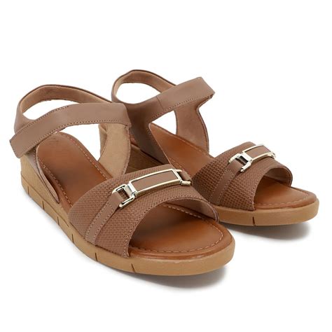 Sand Lia Usaflex Plataforma Couro Mini Tress Feminino Marrom