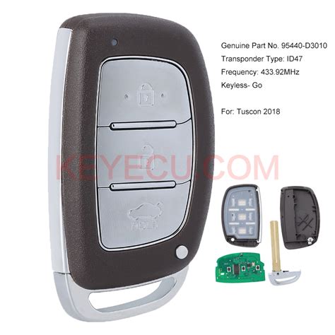 Keyless Go Smart Remote Car Key Fob 433 92MHz ID47 For Hyundai Tucson