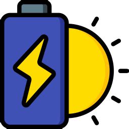 Ecological Solar Power For A Battery Icon