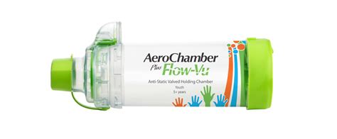 AeroChamber Plus Flow Vu mit Mundstück KIDZ GRÜN