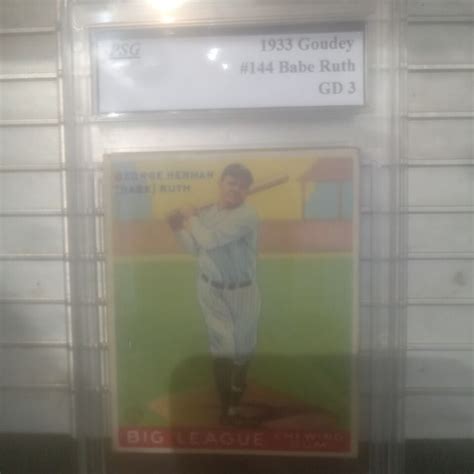 Authentic Babe Ruth Goudey Graded Ebay