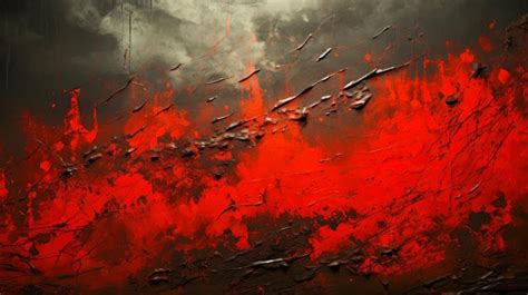 Premium AI Image | Abstract Horror Textured Abstract Image of a Red and ...