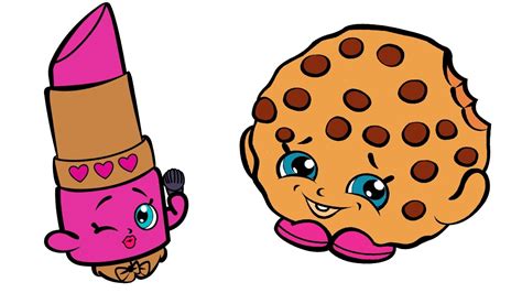 Shopkins Coloring Book Pages With Lippy Lips And Kooky Cookie Colouring