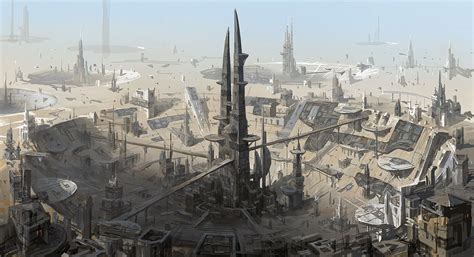 Crater Lee B Cool Landscapes Fantasy Landscape Sci Fi City Concept Art