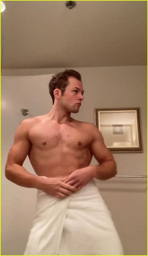 Taron Egerton Bares His Body Dances In A Towel In New Instagram Video Photo 4697478