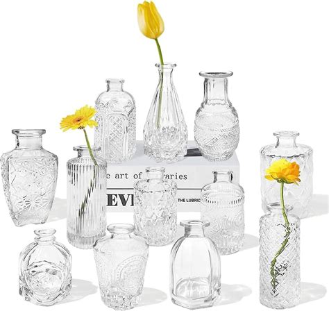 Koyal Wholesale Glass Bud Wedding Vases Small Glass Bud