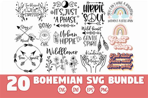 Bohemian Boho Svg Bundle Graphic By Freelingdesignhouse Creative Fabrica