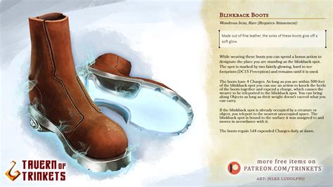 Art Oc Blinkback Boots Illustrated Magic Item That Will Take You