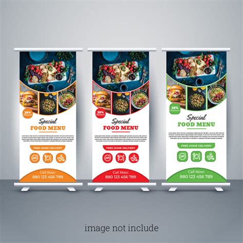 Special Food Roll Up Banner Template Design MasterBundles