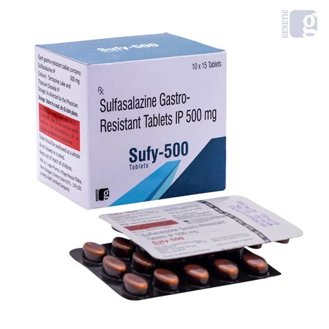 mg sulfasalazine gastro resistant tablets  box