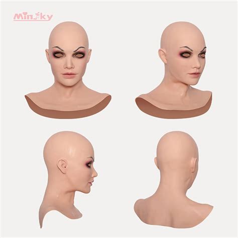 Silicone Head Mask Realistic Hand Made Female Face For Crossdresser