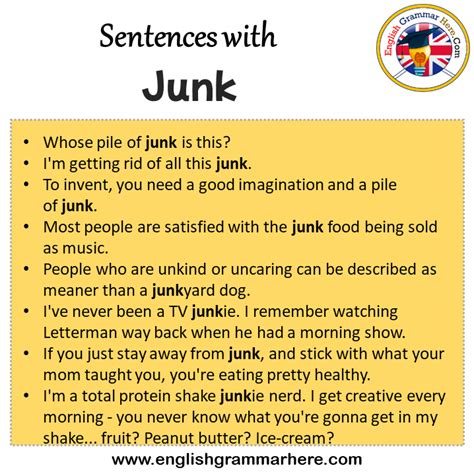 Sentences With Junk Junk In A Sentence In English Sentences For Junk