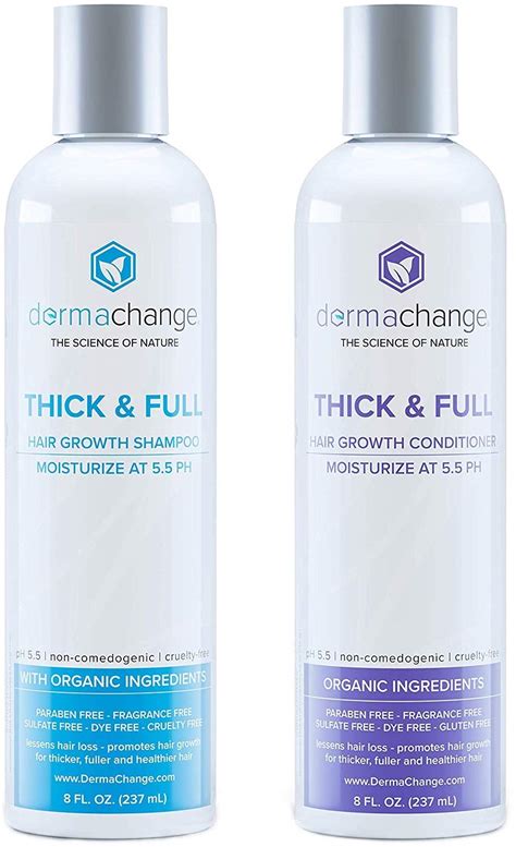 DermaChange Nourishing Dye-Free Organic Shampoo and Conditioner Set