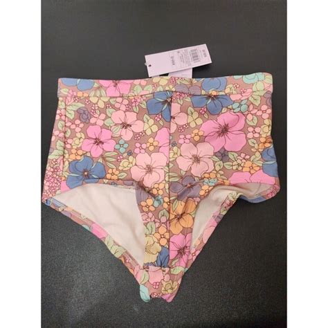 Wild Fable Swim Wild Fable High Waisted Cheeky Bikini Swim Bottom Size X Small Xs 2 Flower