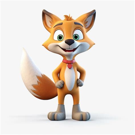 Premium AI Image | Unveiling the Captivating 3D Brown Fox Cartoon Character in Animation ...