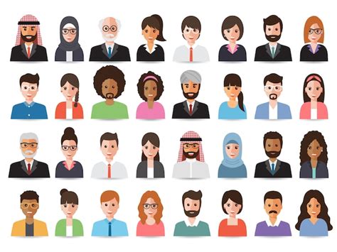 Free Vector Businessmen Avatars Pack