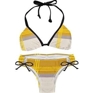 Suojapuku Bikini Da Donna Costume Da Bagno A Due Pezzi Motivo A Strisce