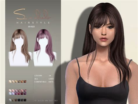 The Sims Resource Long Straight Hair Amanda 051023