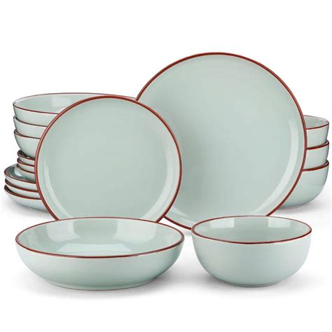 Reviews For Vancasso Piece Modern Stoneware Light Green Dinnerware