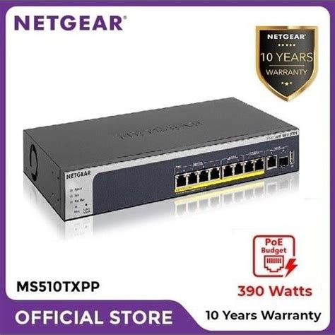 Jual Netgear Ms Txpp Port Poe Multi Gigabit Pro Switch Shopee