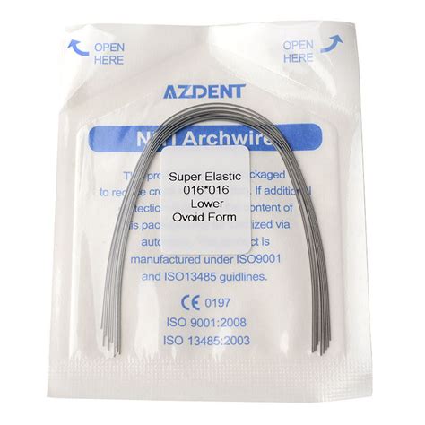 20Pqts Dental Ortodoncia Arco Super Elástico Niti Arco de Alambre