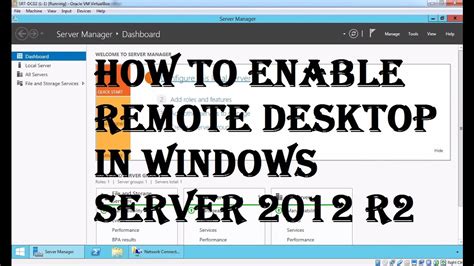 How To Enable Remote Desktop In Windows Server 2012 R2 YouTube