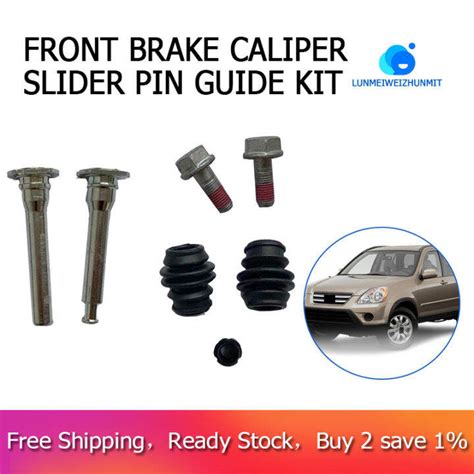 Front Brake Caliper Slider Pin Guide Kit For Honda Crv Cr V Mk