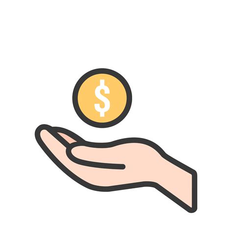 Donate And Charity Flat Color Icon PNG Helping Hand Money 9337373 PNG