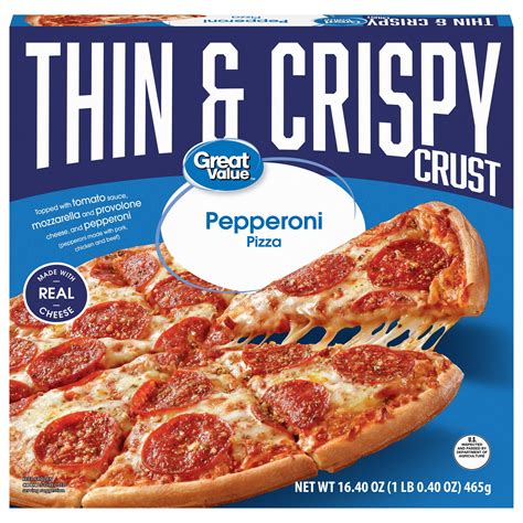 Great Value Thin Crust Pepperoni Frozen Pizza 16.4oz - Walmart.com