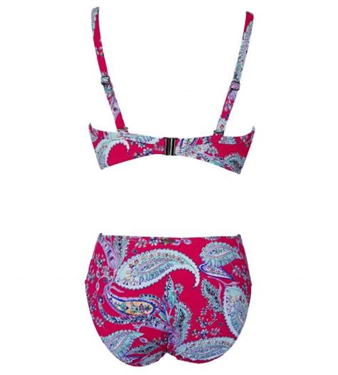 Moontide Swimwear Hot Paisley Underwire Cross Front Bikini Top