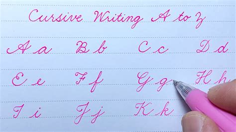 How To Write English Capital And Small Letters Cursive Writing A To Z