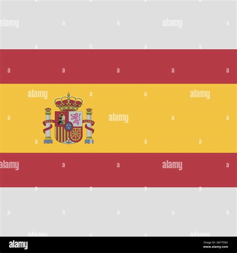 Bandera Simple De España Bandera Española Tamaño Correcto Proporción