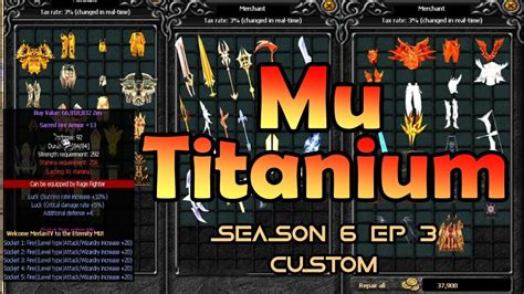 Mu Titanium Season 6 Ep 3 Custom Fast Server Mu Online YouTube