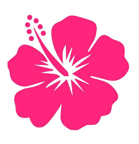 Hibiscus Flower Vinyl Decal Sticker Tropical Flower Car Etsy