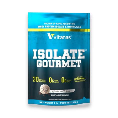 ISOLATE GOURMET 2 LIBRAS COOKIES AND CREAM VITANAS Outlet Fit Colombia