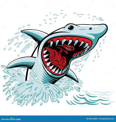 The Shark Cartoon Vector | CartoonDealer.com #66416283