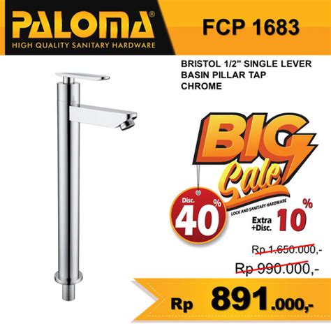 Jual PALOMA FCP 1683 KERAN WASTAFEL KRAN CUCI TANGAN WASTAFEL TINGGI