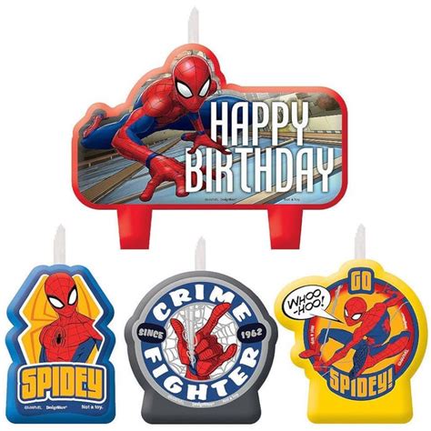 Spiderman Birthday Candle Set