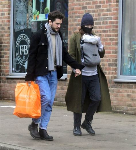 Rose Leslie With Kit Harington With Their Newborn Baby In London