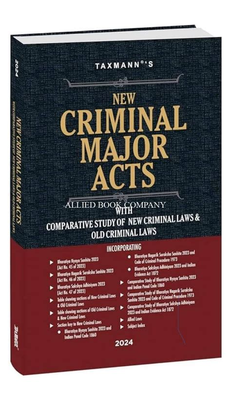 Taxmann S New Criminal Major Acts New Criminal Laws Allied Book