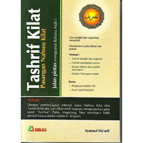 Jual Buku Belajar Arab TASHRIF KILAT Syamsul Maarif Nuansa Aulia