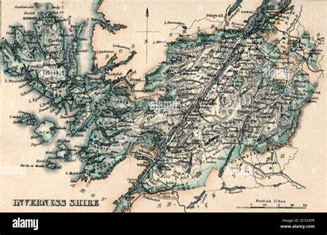 INVERNESS SHIRE map Stock Photo - Alamy