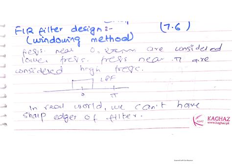 SOLUTION: Fir finite impulse response filter design - Studypool